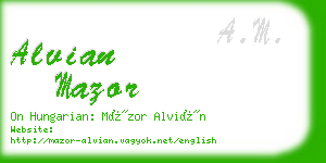 alvian mazor business card